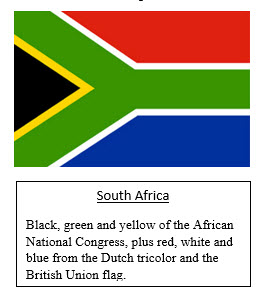 South African flag is an exception to the DINZ two color rule